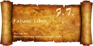 Falusy Tibor névjegykártya